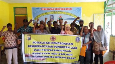 Polsek Sentani Barat Sosialisasi RM Papeda Anti Hoax dan Saber Pungli