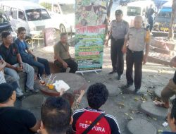 Polres Jayapura Kota Sosialisasi Saber Pungli Kepada Komunitas Supir Angkutan Umum