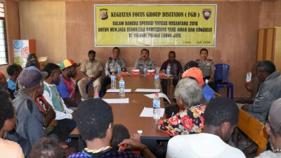 Binmas Noken Polres Lanny Jaya Gelar Focus Group Discusion