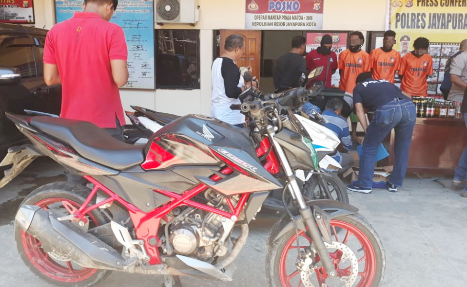 Polresta Jayapura Tangkap 3 Pelaku Pencuri Motor