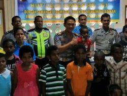 Satlantas Polres Jayapura Tali Asih di Panti Asuhan Hawai