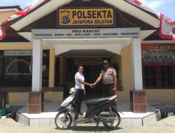 Polsek Japsel Serahkan  Motor Hasil Curian  Kepada Pemiliknya