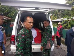 Jenazah Prajurit TNI Tewas Disabet Parang Diterbangkan ke Medan