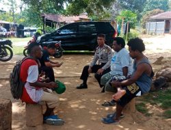 Pileg dan Pilpres 2019 Diharapkan Aman, Kapolsek Sentani Kota Sambangi Masyarakat