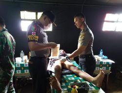Tim Dokkes Polri Ikut dalam Bhakti sosial Meriahkan HUT TNI ke – 73 di Merauke