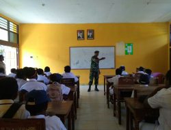Wujudkan SDM Berwawasan Kebangsaan, Koramil Depapre Jalin Kerja Sama Dengan SMP 1