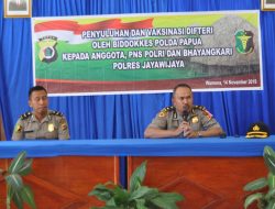 Dokkes Polda Papua Gelar Penyuluhan Difteri Kepada Personil Polres Jayawijaya