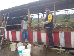 Satgas Binmas Noken Cek Spot Kandang Babi di Kampung Esipding Pegunungan Bintang