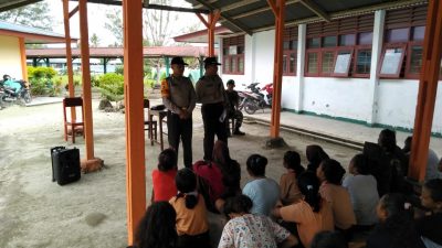 Polsek Skanto Sosialisasikan UU Lalu Lintas Kepada Pelajar SMP