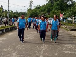 Jaga Tubuh Tetap Bugar, Polres Supriori Gelar Olahraga Rutin