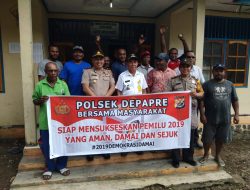 Polisi Sosialisasi Saber Pungli, Anti Hoax, Ujaran Kebencian dan Deklarasi Pemilu Damai