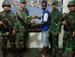 Warga Perbatasan RI-PNG Serahkan Sepucuk Senjata ke TNI