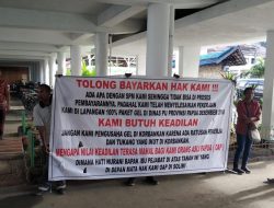 Tuntut Bayaran Proyek, GEL Gelar Aksi Diam di Kantor DPR Papua