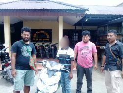Bawa Motor Hasil Curian, Seorang Wanita Diciduk Polisi di Jalan Alternatif Jayapura