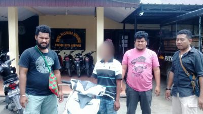 Bawa Motor Hasil Curian, Seorang Wanita Diciduk Polisi di Jalan Alternatif Jayapura