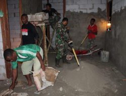 Kejar Target, TNI Genjot Program TMMD Pembangunan 10 Rumah Warga di Biak Numfor