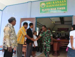 Satgas TMMD 104 Kodim/BN Ibadah Bersama Warga Desa Makmakerbo Biak