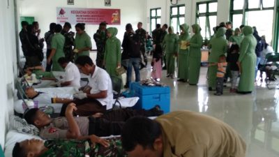 HUT ke -58, Brigif 20/IJK/3 Kostrad Gelar Donor Darah