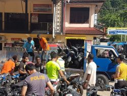 Ratusan Unit Barang Bukti Motor Diduga Hasil Curian di Pindahkan