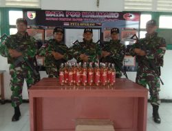 Di Perbatasan Merauke, TNI Sita Ratusan Miras Seludupan