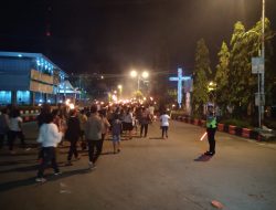 Polres Jayapura Kota Amankan Jalannya Kegiatan Pawai Obor Paskah