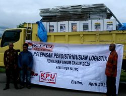 KPU Yalimo Distribusikan Logistik Pemilu Gunakan Pesawat Udara