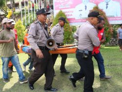 Polres Jayapura Kota Turut Partisipasi Dalam Simulasi Kesiapsiagaan Bencana Nasional