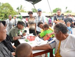 Korem 173/PVB dan BUMN Gelar Pasar Murah dan Pengobatan Gratis