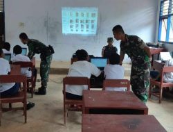 Satgas Yonif 725/WRG Berkomitmen Majukan Pendidikan di Tapal Batas