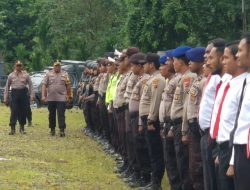 Pengamanan Idul Fitri, Polres Mimika Gelar Apel Pasukan