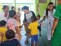 Poskes Kodim Yapen dan Puskesmas Warari Gelar Imunisasi Polio