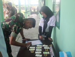 P4GN, Anggota Yonif 754/ENK Lakukan Tes Urin