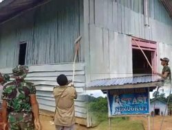 Satgas Yonif 725/WRG Percantik Gereja Bersama Jemaat