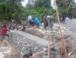 Begini Hasil Persentase Program Fisik TMMD 105 Kodim 1710/Mimika di Kp Mandiri