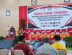 KPU Mimika Tetapkan 35 Anggota DPRD 2019-2024, Enam Parpol Tak Peroleh Kursi