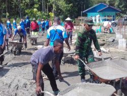 Begini Kekompakan Aparat TNI/Polri Dengan Masyarakat di Waropen