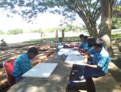 Peringati HUT TNI Ke-74, 64 Pelajar SMA /SMK di Kota Dan Kabupaten Jayapura Ikut Lomba Lukis Nasional