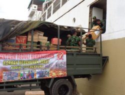 Kodim 1707/Merauke ‘Droping’ Bantuan Kemanusiaan Kepada Kerban Bencana Kebakaran Asmat