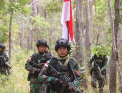 Patroli Rutin Pengamanan Perbatasan Satgas Yonif MR 411/PDW Kostrad