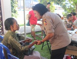 Polisi Gelar Layanan Kesehatan Gratis di Gereja Pengharapan Jayapura