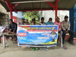Polisi Gelar Patroli Rutin serta Sosialisasi Sapu Bersih Pungutan Liar di Kampung Sabrin Sari