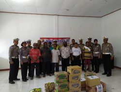 Satlantas Polres Bersama Komunitas Motor di Biak Anjangsana ke Panti Asuhan