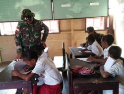 TNI Jadi Tenaga Pendidikan di Dua Kelas SD Inpres Kibay