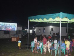 Aksi Pengobatan Gratis dan Bioskop Keliling Jelang HUT TNI ke 74 di Yapen