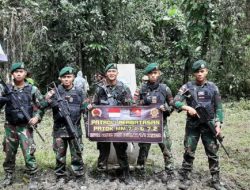 TNI Temukan Patok Batas 7.1 MM 7.2 di Distrik Demon Atukbin Pegubin