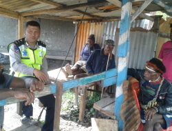 Pesan Satlantas Polres Jayawijaya Untuk Para Ojek di Pangkalan Wouma