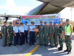Pangkoopsau III Berangkatkan 14 Ton Bansos dari RI 1 dan Kasau