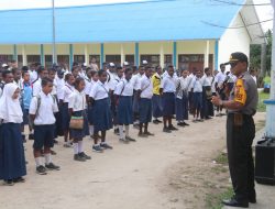 Polisi Sosialisasi Bahaya Hoax di Sekolah-sekolah di Mappi