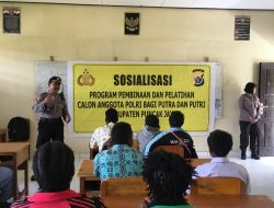 Polres Puncak Jaya Sosialisasi Penerimaan Calon Anggota Polri Untuk Tahun 2020