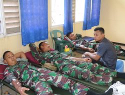 21 Personil TNI Donor Darah Saat HKN di Merauke